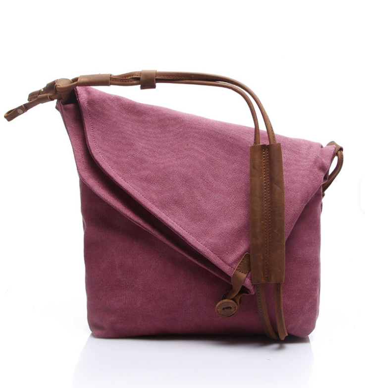 BOLSO | BANDOLERA DE LONA Y PIEL