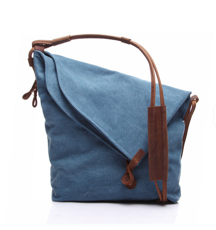 BOLSO | BANDOLERA DE LONA Y PIEL