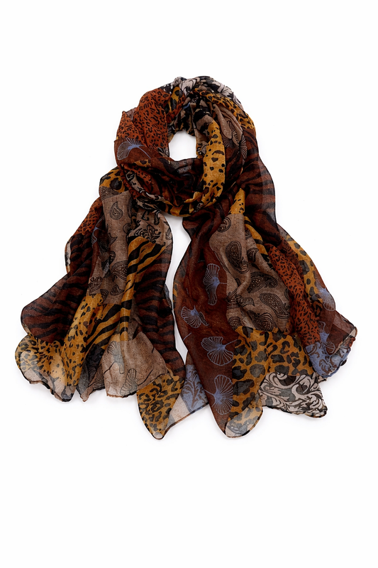 PAÑUELO DE TEJIDO FINO CON DISEÑO DE ANIMAL