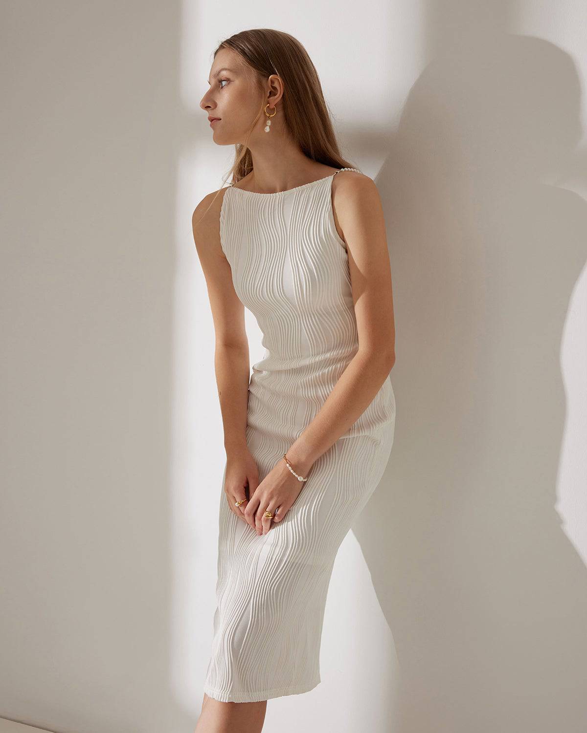 KARINA | VESTIDO CAMISERO CON TEXTURA ONDULADA